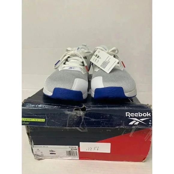 .1256 Reebok Men's Nanoflex TR 2.0 Cross Trainer, White/Cold Grey/Black, 12 - Picture 2 of 6